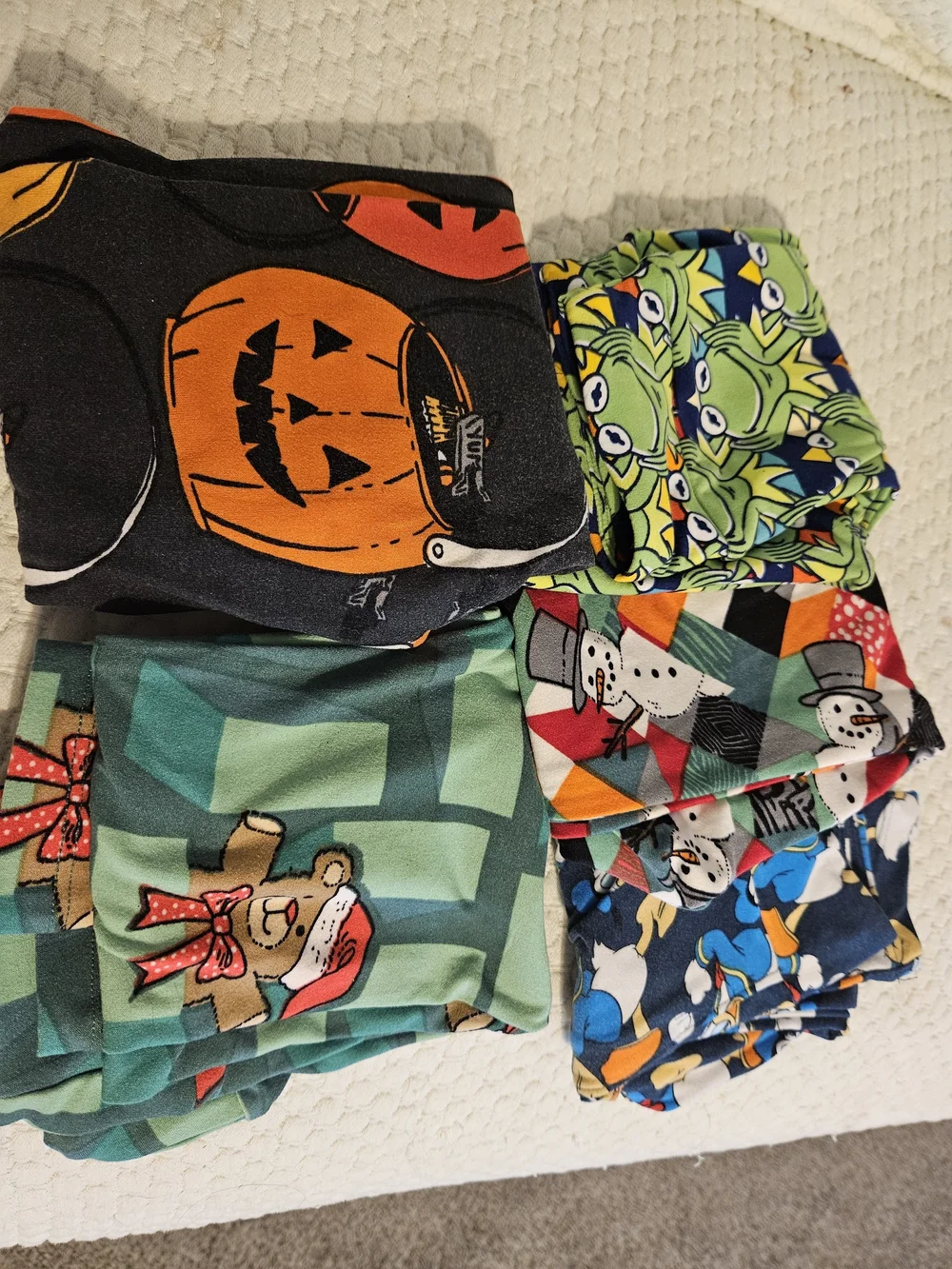 Kids Halloween & Holiday Costume Pajama Set - Orange, Green, Black, Blue